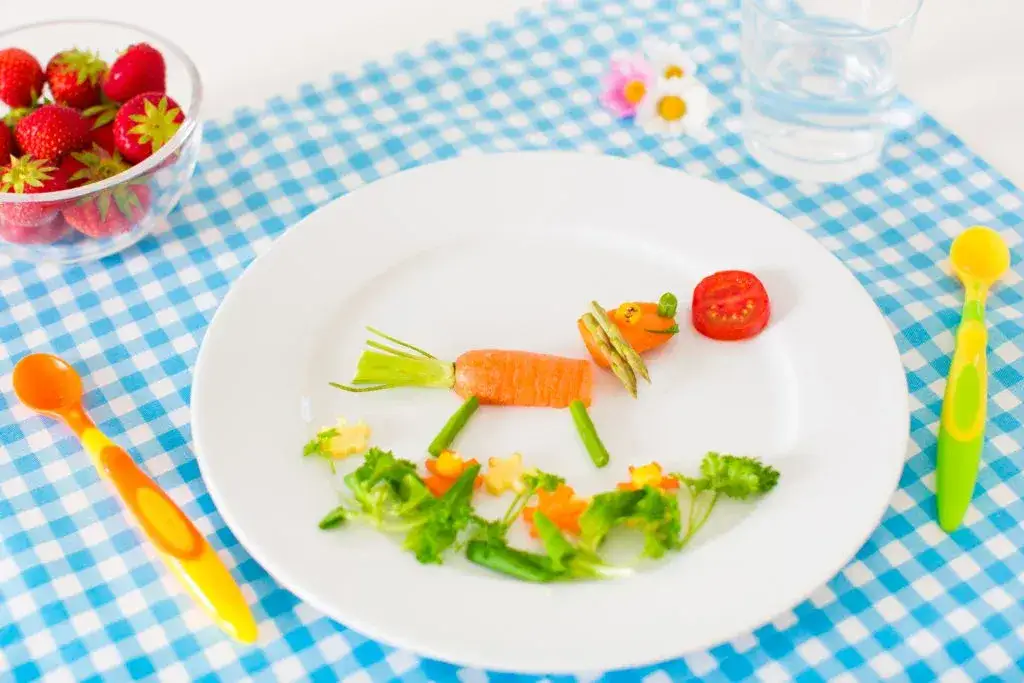 talerz dziecka zbilansowana dieta roślinna